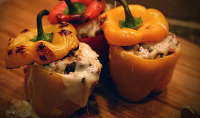 BBQ Stuffed Elk Bell Peppers